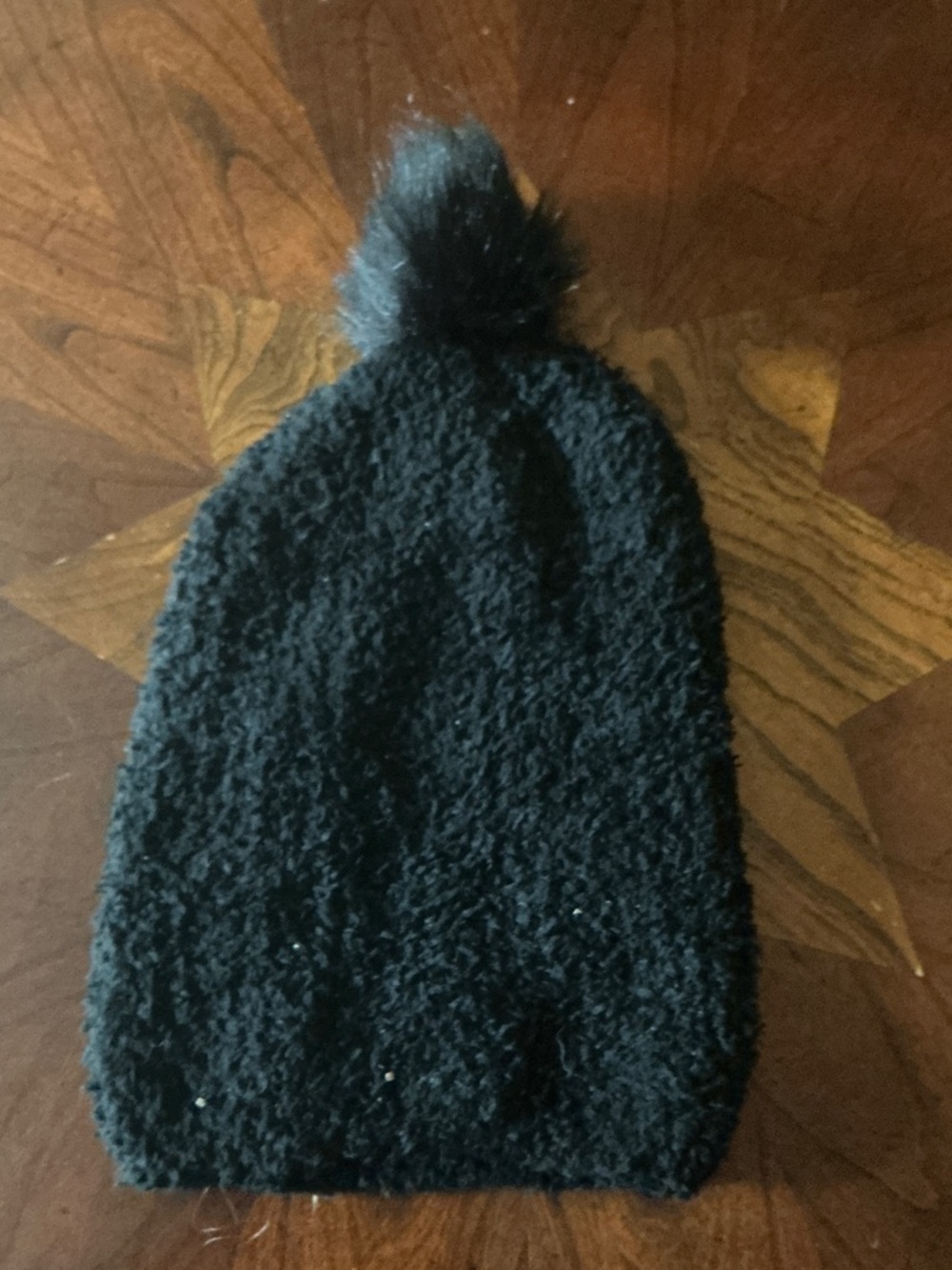 Cozy Black Pom Beanie